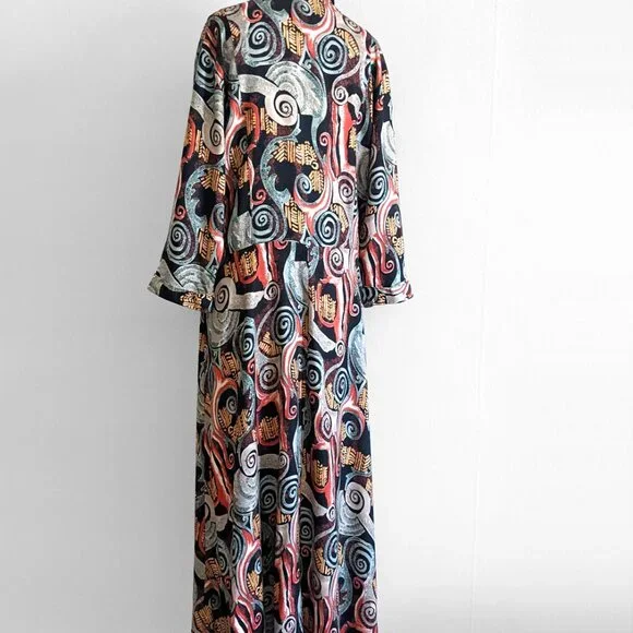 Nina piccalino print draped jacket dress sz 13 - Picture 6 of 8
